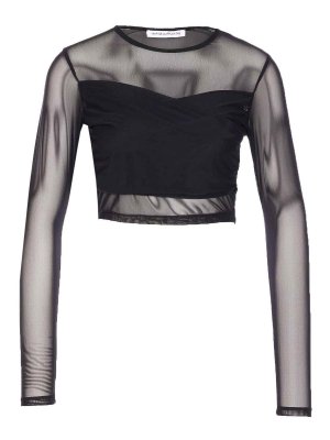 MAR DE MARGARITAS: Top e canotte - Top a maniche lunghe nere