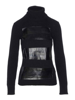 MM6 MAISON MARGIELA: Strickpullover mit Rundhalsausschnitt - Rundhalspullover - Schwarz