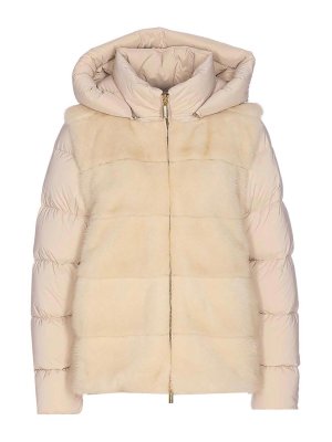 MOORER: padded jackets - Stone Morzine Down Jacket