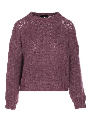 ROBERTO COLLINA: Pull col rond - Pull Col Rond - Violet