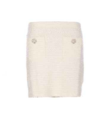 Self Portrait: Mini jupes - Mini Jupe - Blanc