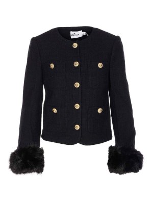 Self Portrait: Abrigos de borreguito y piel  - Abrigo De Piel - Negro