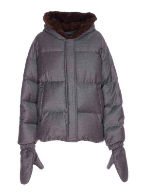 YVES SALOMON: padded jackets - Grey Doudoune Down Jacket