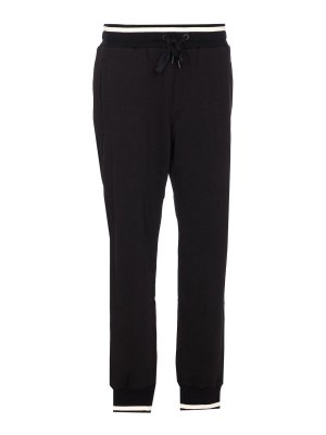 DOLCE & GABBANA: tracksuit bottoms - Logo Plaque Track Pants