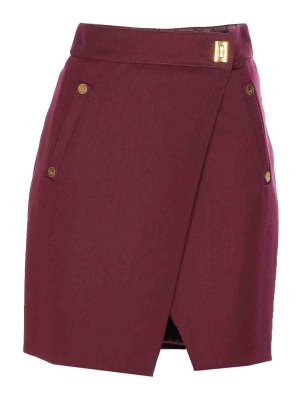 ELISABETTA FRANCHI: Mini jupes - Mini Jupe - Rouge