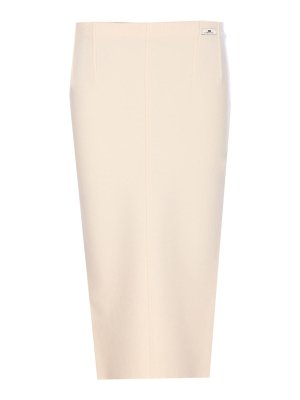 ELISABETTA FRANCHI: Jupes midi et au genou - Jupe Midi - Blanc