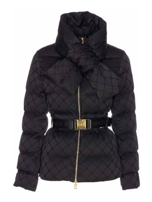 ELISABETTA FRANCHI: padded jackets - Black Down Jacket Frontal Zip Closure