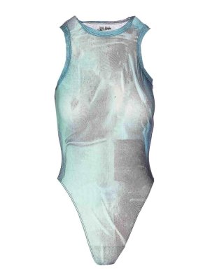 JEAN PAUL GAULTIER: Tops & Tank tops - Light Blue Mesh Body