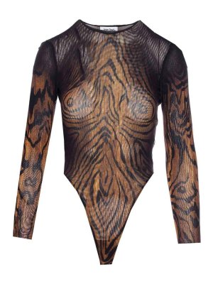 JEAN PAUL GAULTIER: Tops & Tank tops - The Wood Print Longsleeves Top