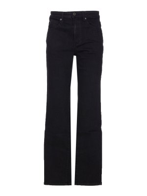 KHAITE: bootcut jeans - Black Viv Jeans