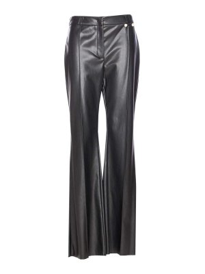 Liu Jo: casual trousers - Flare Trousers In Coated Fabric