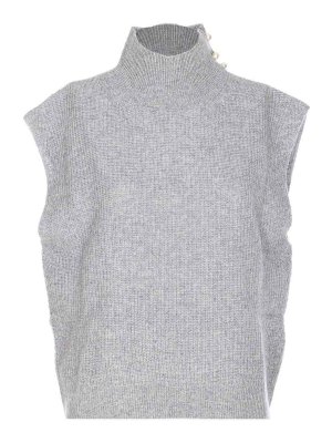 Liu Jo: maglieria gilet - Giubbotto a maglia grigia
