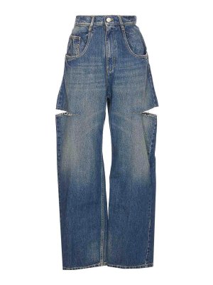 Maison Margiela: bootcut jeans - Cut-Out Jeans