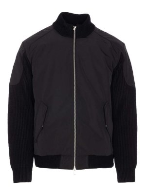 MOOSE KNUCKLES: padded jackets - Black Magnus Knit Down Jacket