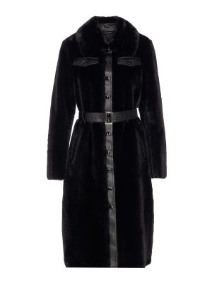PATRIZIA PEPE: Fur & Shearling Coats - Black Faux Fur Coat