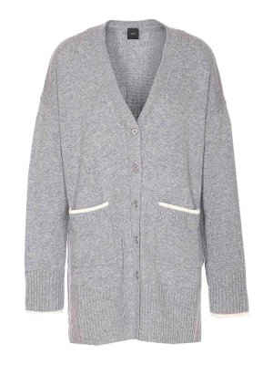 Pinko: cardigans - Grey Tsmania Cardigan