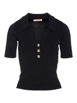 TWINSET: polo shirts - Black Polo