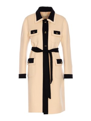 VALENTINO GARAVANI: short coats - White And Black Coat
