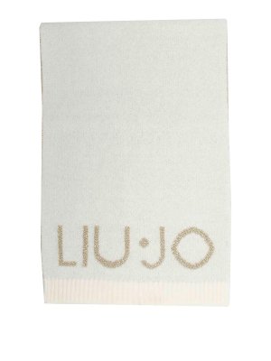 Liu Jo: sciarpe e foulard - Logo della sciarpa bianca