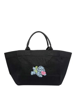 GANNI: totes bags - Xxl Puppy Tote Bag