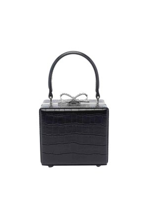 Self Portrait: totes bags - Croc Micro Handbag