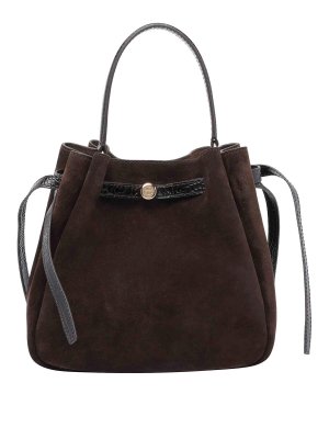 TORY BURCH: Bucket bags - Romy Suede Bucket Bag