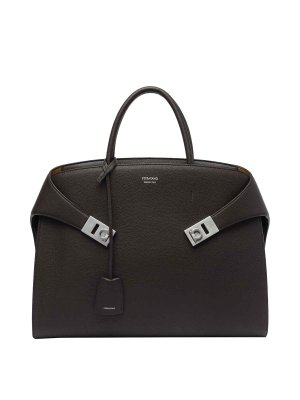SALVATORE FERRAGAMO: トートバッグ - トートバッグ - ブラウン