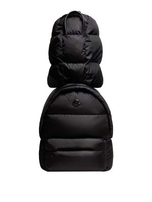 MONCLER: zaini - Zaino imbottito nero