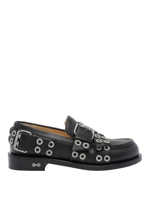 MACH & MACH: Loafers & Slippers - Buckle Belt Vintage Loafers