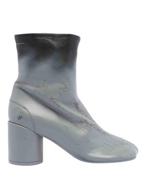 MM6 MAISON MARGIELA: ankle boots - Grey Tabi Booties