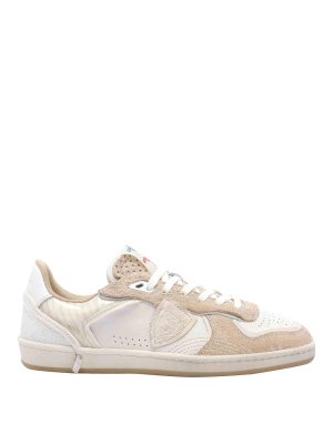 PHILIPPE MODEL: trainers - Beige And White Pgal Sneakers