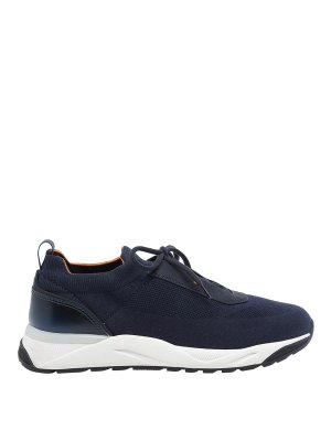 SANTONI: Chaussures de sport - Baskets - Bleu