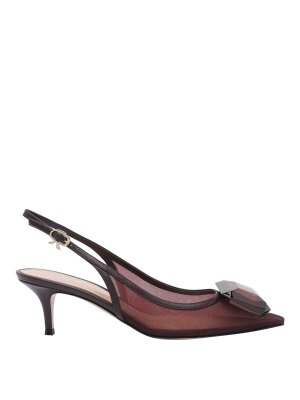 Gianvito Rossi: scarpe décolleté - Slingback nero