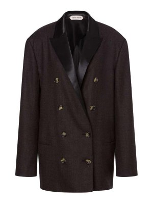 ALBERTA FERRETTI: blazers - Double-Breasted Wool Blazer