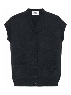 ALPHA STUDIO: vests - Vest With Buttons