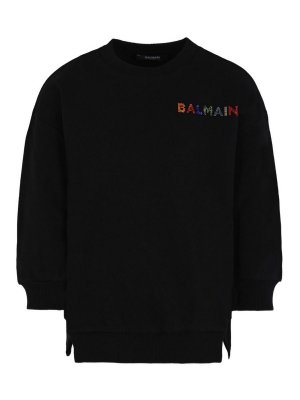 Balmain: クルーネック - クルーネック - 黒
