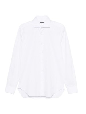 BARBA: shirts - White Cotton Shirt