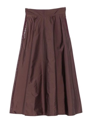 ELISABETTA FRANCHI: Faldas media pierna y semilargas - Falda Semilarga - Rojo Oscuro