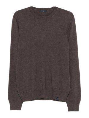FAY: Pull col rond - Pull Col Rond - Marron