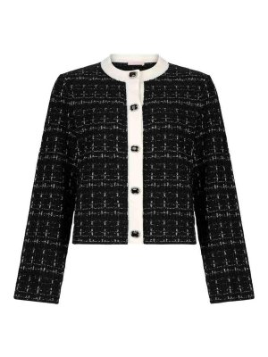 Liu Jo: Strickpullover mit Rundhalsausschnitt - Rundhalspullover - Schwarz