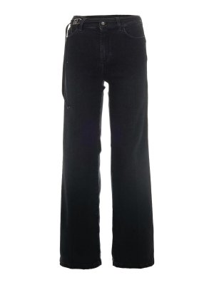 Liu Jo: Jeans évasés - Jean Bootcut - Noir