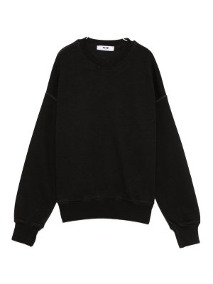 m.s.g.m.: Sweatshirts & Sweaters - Black Cotton Sweatshirt