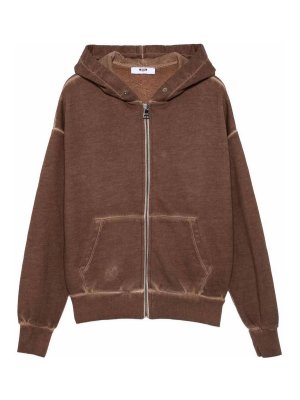 m.s.g.m.: Sweatshirts & Sweaters - Hooded Zip-Up Sweatshirt