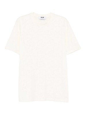 m.s.g.m.: t-shirts - Ivory Cotton T-Shirt
