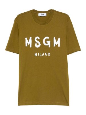 m.s.g.m.: t-shirt - T-shirt di cotone con logo stampato frontale