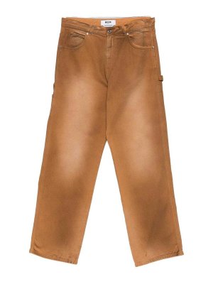 m.s.g.m.: t-shirts - Cotton T-Shirt With Front Printed Logo