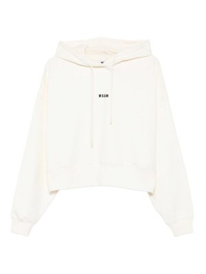 m.s.g.m.: Felpe e maglie - Felpa con cappuccio di cotone nero con logo