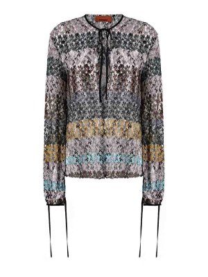 MISSONI: blouses - Multicolored Lace Blouse