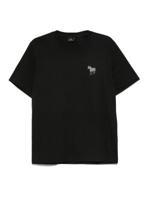 PAUL SMITH: crew necks - Crew Neck T-Shirt With Zebra Embroidery