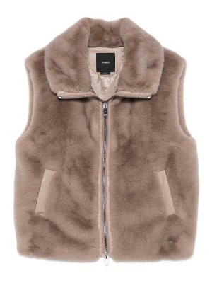 Pinko: maglieria gilet - Giubbotto effetto pelliccia